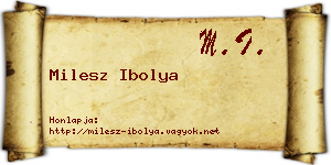 Milesz Ibolya névjegykártya