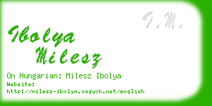 ibolya milesz business card